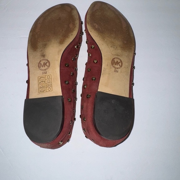 Michael Kors Ailee Studded Suede Pointed Toe Flats Cinnabar - Picture 12 of 12